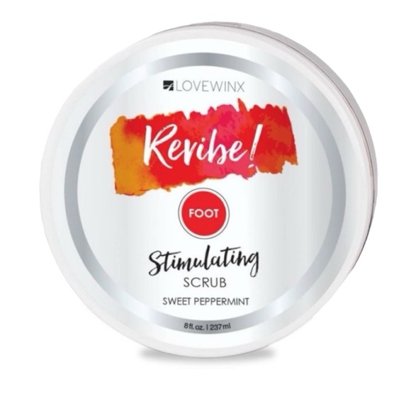 LOVEWINX REVIBE! STIMULATING FOOT SCRUB IN SWEET PEPPERMINT 237ML - NEW/SEALED - Picture 1 of 2